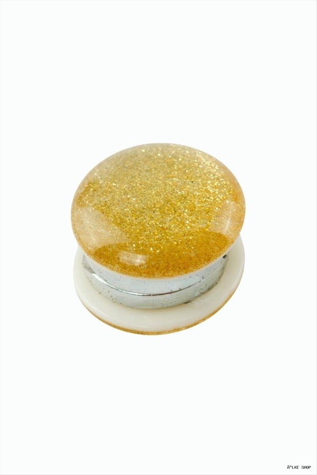 Ilkestor Glitter Mug Scarf Magnet 1 (125214) Piece Yellow