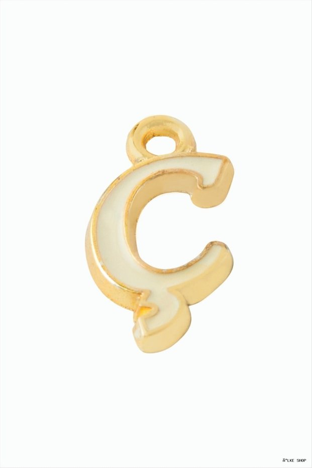 Ilkestor Yellow Colored Tassel Pendant (124623) Letter C