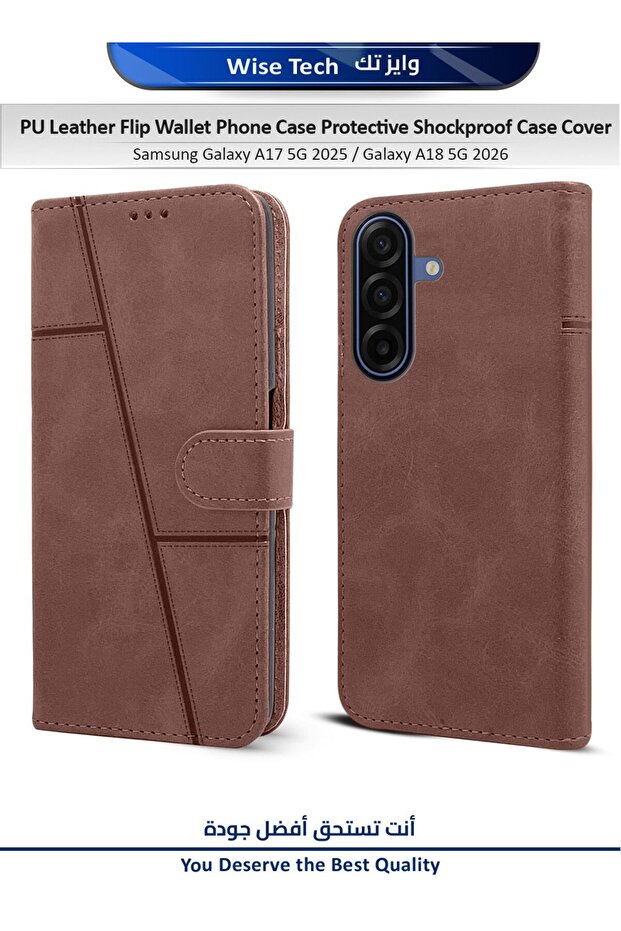 Samsung Galaxy A17 5G 2025 / Galaxy A18 5G 2026 PU Leather Flip Wallet Phone Case Protective Shockproof Case Cover