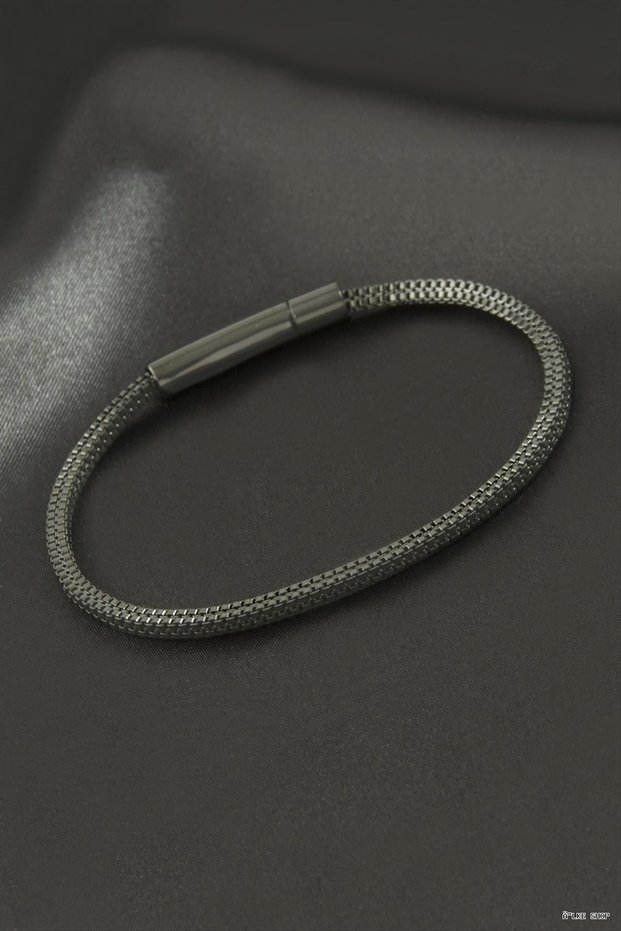Ilkestor Kare Kobra Ir Luxury Steel (30321) Bracelet Black