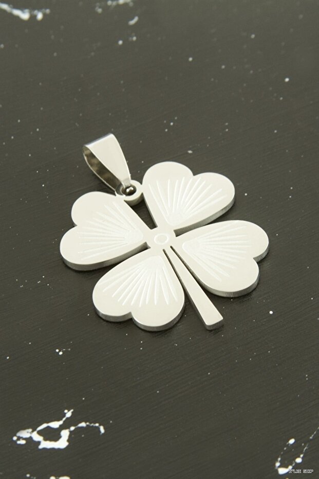 Ilkestor Clover Steel Pendant 2.5 cm (201910) Silver Color