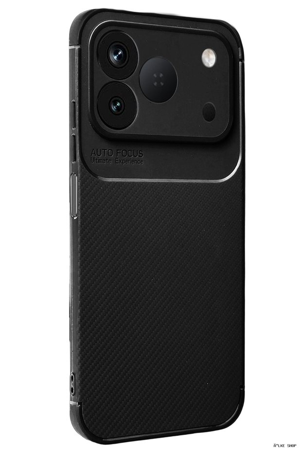Ilkestor Tecno Spark 50 4g Auto Focus Carbon Cover (200615) - Black