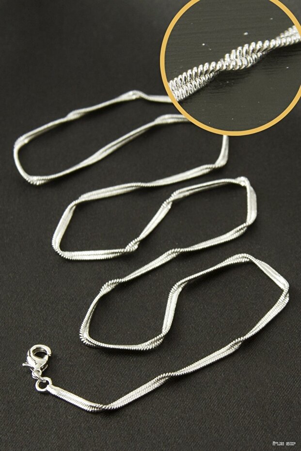 Ilkestor Xuping Twisted and Steel Necklace 45 cm (202912) Silver Color