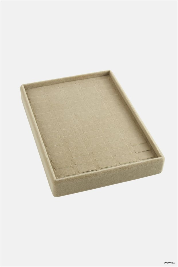 Csmo-Tex Vertical Anfora Fabric Covered Ring Tray 17X23 (210926) Milky Coffee