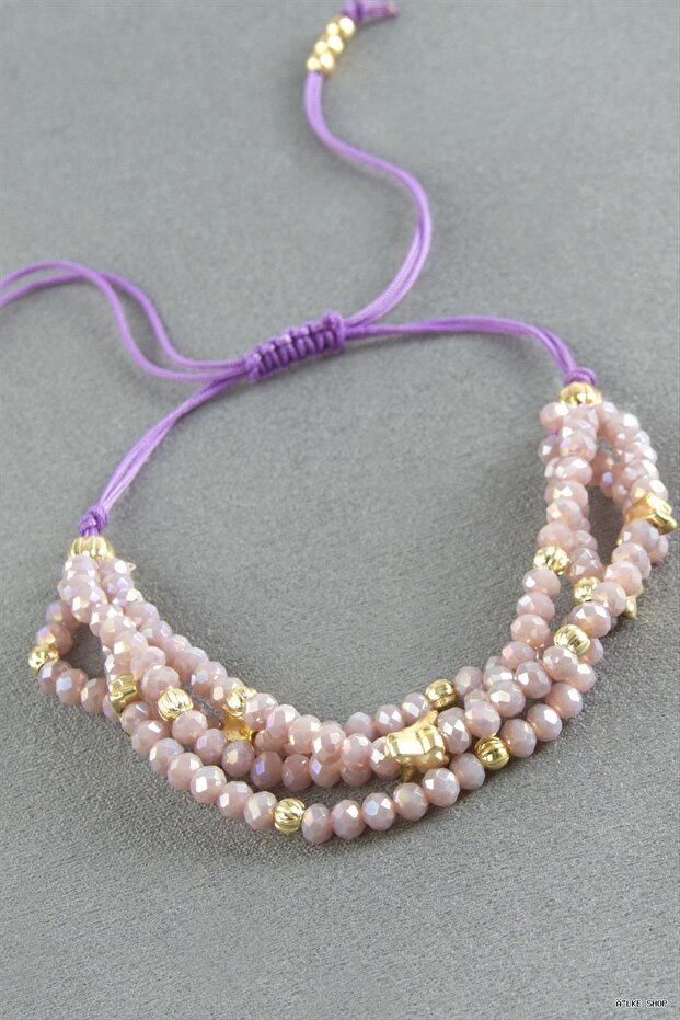 Ilkestor 4-Piece Mixed Crystal (204826) Bracelet Lilac