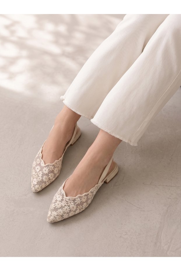 Lace Women's Floral Embroidered Casual Elastic Women's Shoes