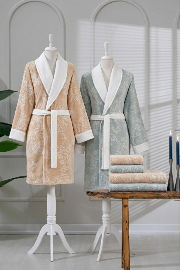 Finery Family Bathrobe Set - Gray Salmon