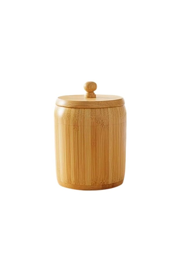 Medium Size Bamboo Jar with Lid