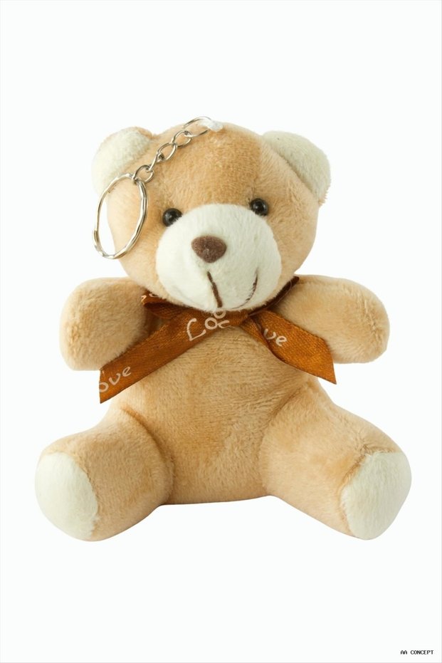 Concepta Teddy Bear Plush Bag Keychain 12 (01013) cm Brown