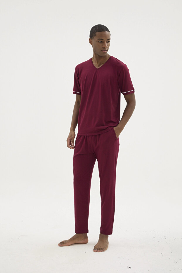 Kkt-26162 V-Neck Pajama Set