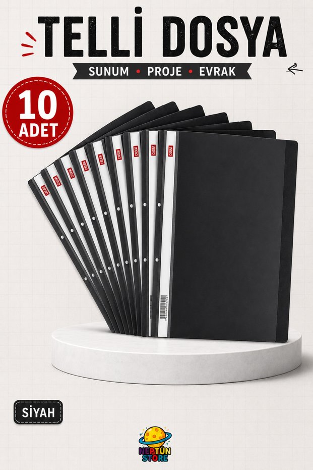 A4 Black Ring Binder 10 Pieces – Document and Presentation File