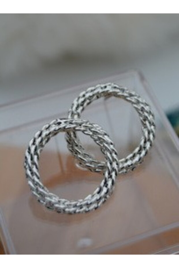 Hoop Earrings - Silver Color -