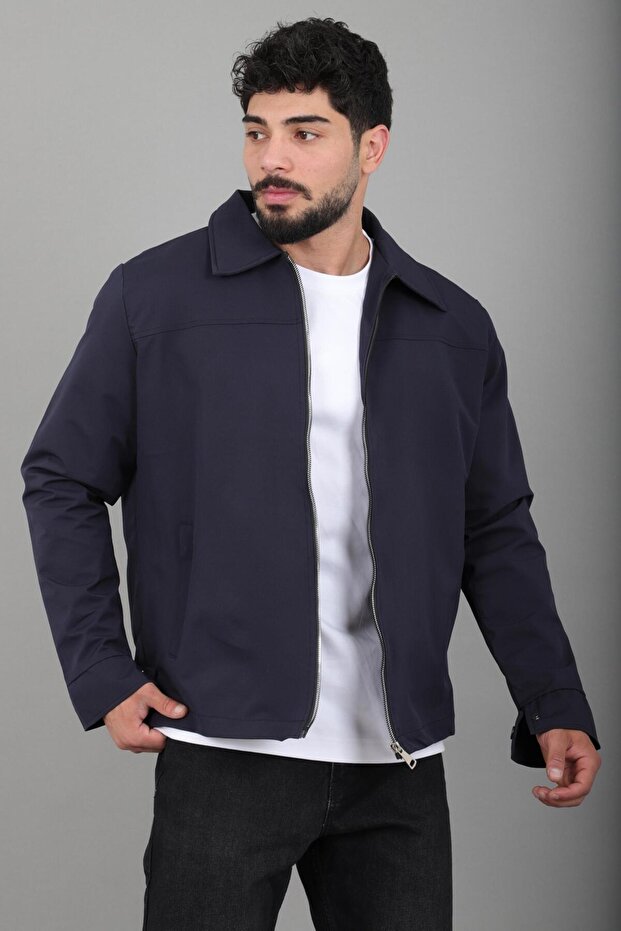 Tyson Fabric Collared Zippered Seasonal Coat Pldp 3034_60396
