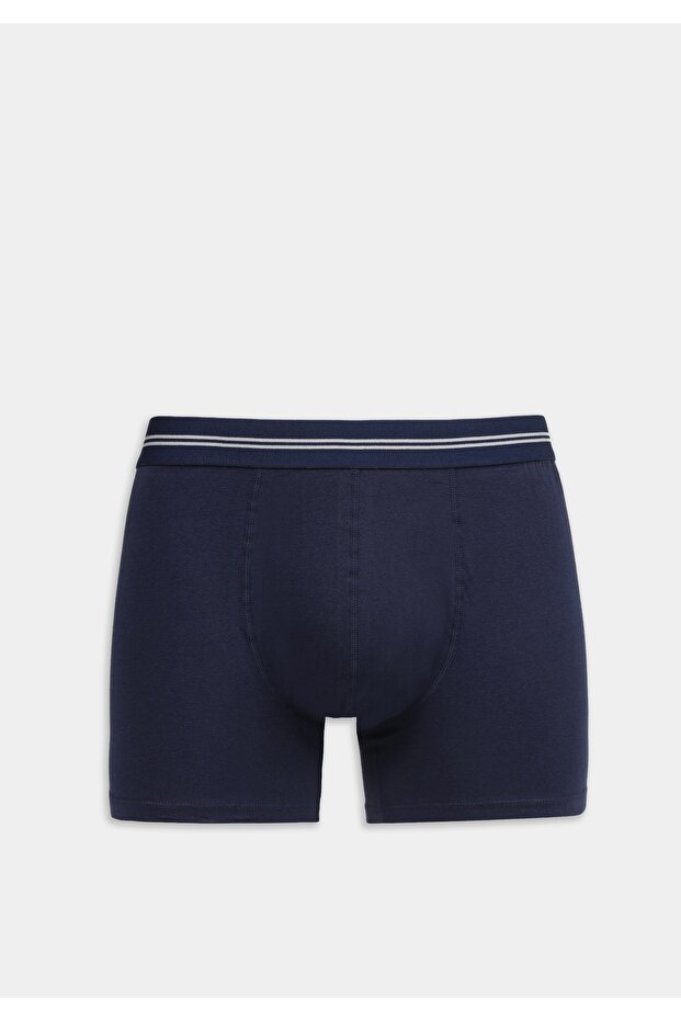 Standard Fit Plain Men's Navy Blue Boxers