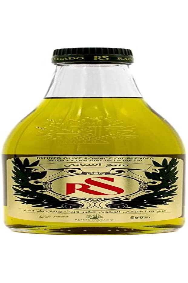R S Refined Olive Pomace Oil Blended with Extra Virgin Olive Oil, 500 ml, Pack of 4