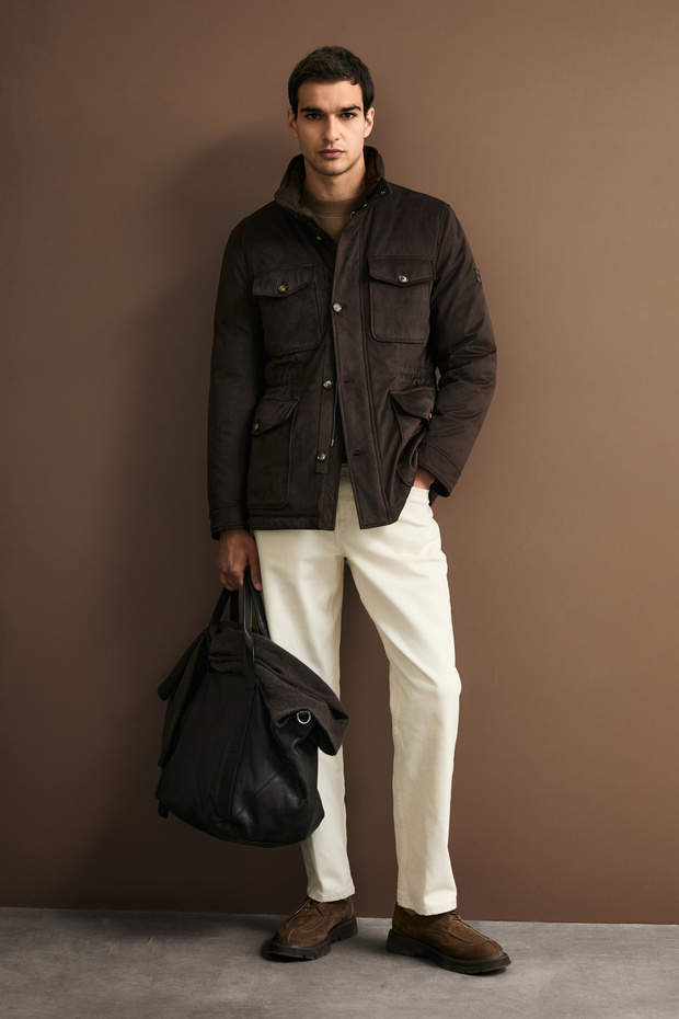 Donev Goose Feather Men's Coat Brown