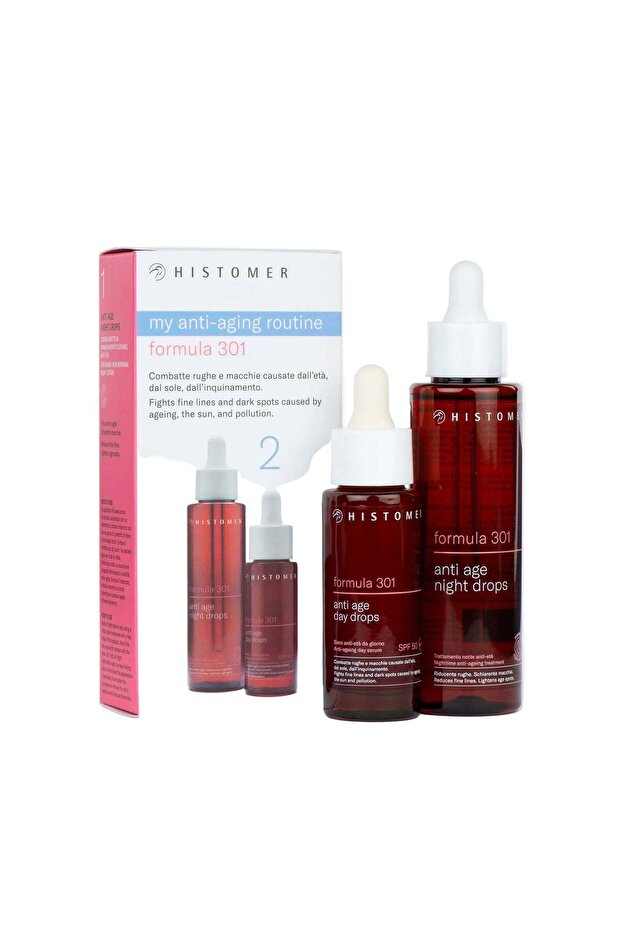 Formula 301 Anti-Age Day & Night Drops Kit – Anti-Aging Treatment for Mature & Combination Skin