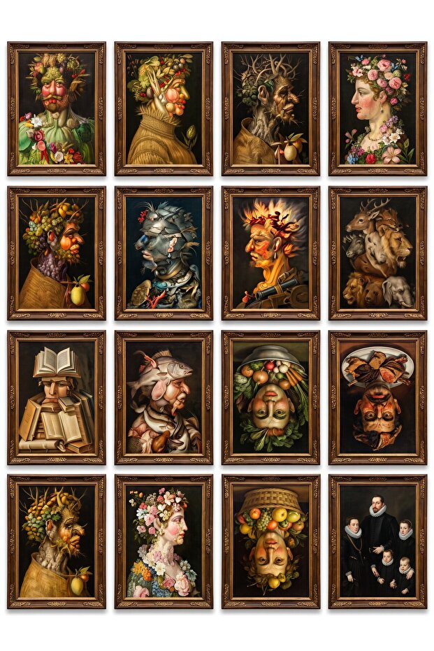 Giuseppe Arcimboldo Paintings 16-Piece Sticker Set Laptop Notebook Planner Sticker