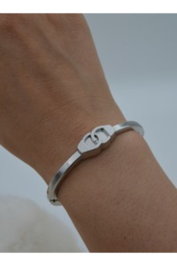 Silver Handcuff Bracelet -
