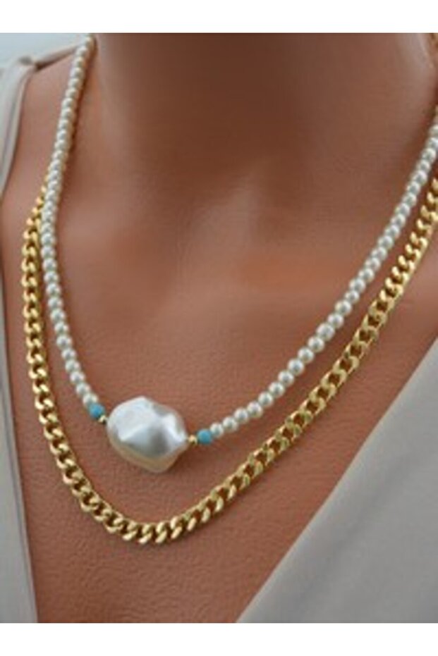 Necklace - Gold Color -