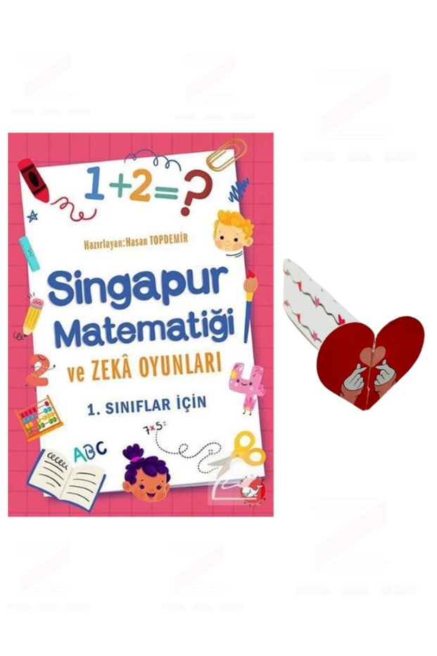 Singapore Math and Intelligence Games for Grade Hasan Topdemir Special Design with Heart Bookmark Gift