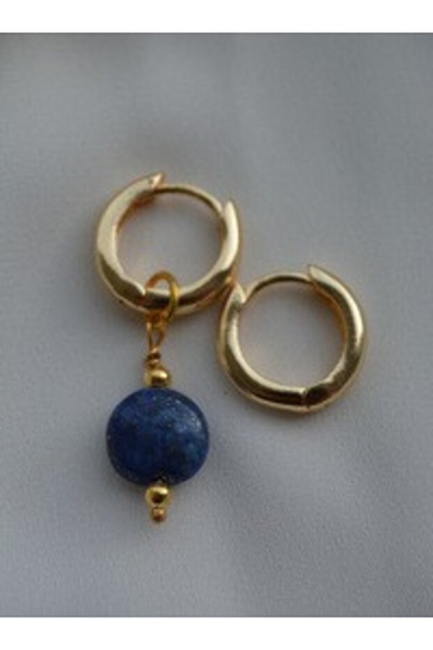 Lapis Lazuli Earrings - Gold Color -