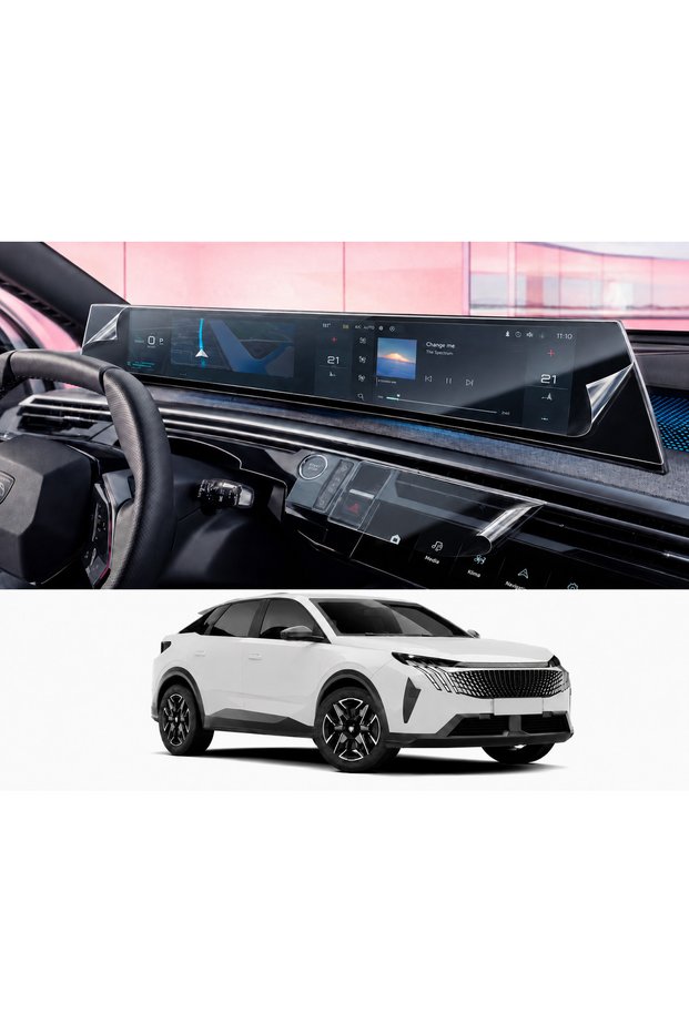 Premium Nano Instrument and Multimedia Screen Protector Set, Compatible with Peugeot 3008, Hd Transparent, Anti-Scratch and Anti-Fingerprint Protection Film, Auto Accessory Screen Protection Film Guardian