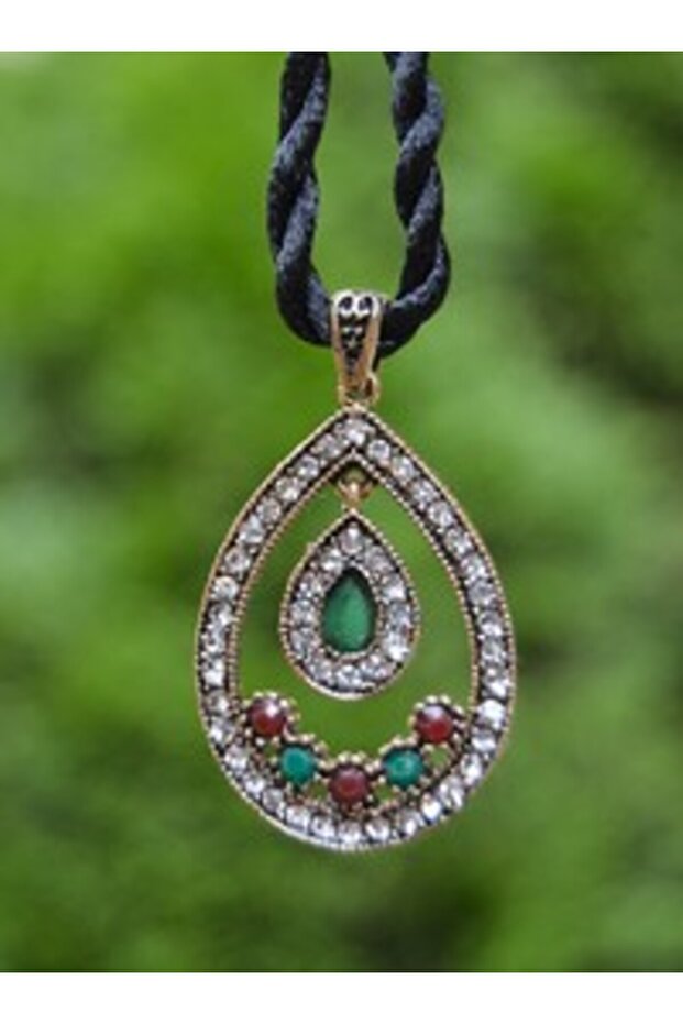 Double Drop Necklace - Bronze Color -