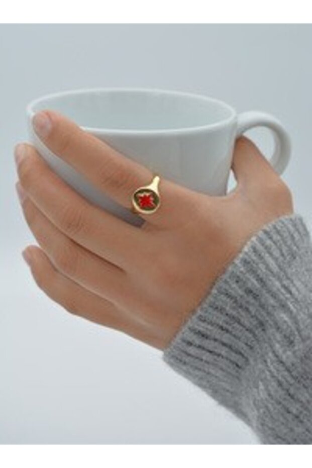 North star ring - gold color -