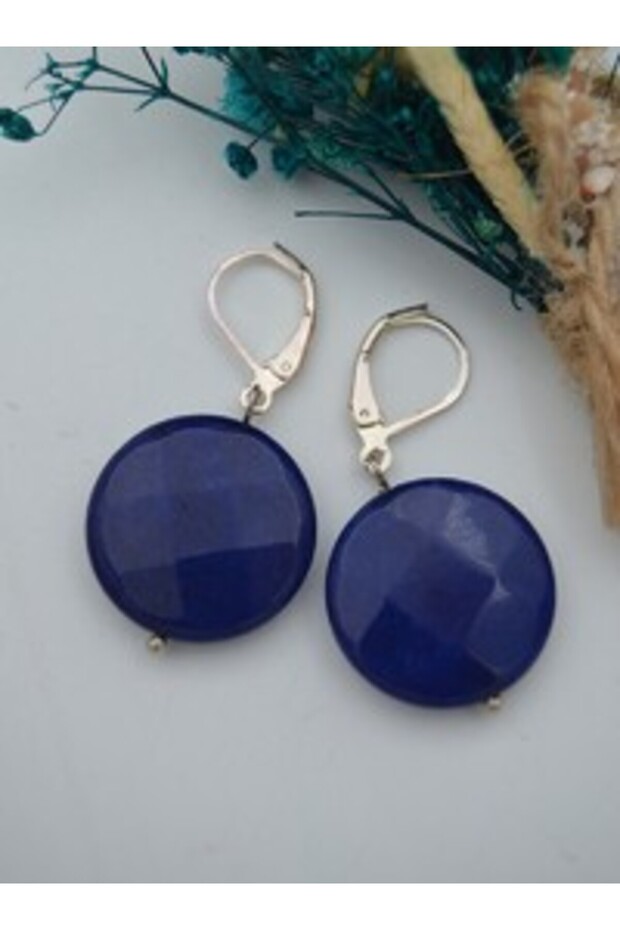 Ceyt Stone Earrings - Blue -