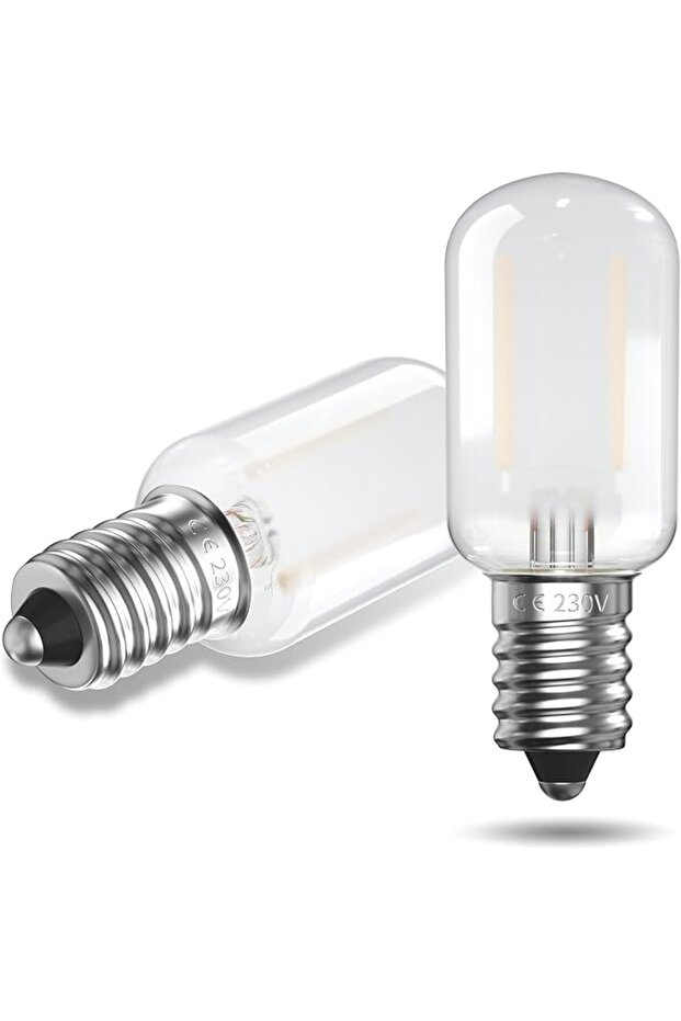 مصباح LED T22 E14 بقوة 1 واط، أبيض دافئ 2700 كلفن، مصباح للثلاجة، 220-240 فولت، يعادل 10 واط، غير قابل للخفت