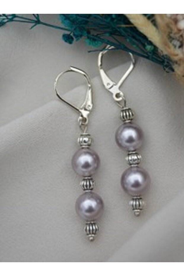 Mayorka Pearl Earrings - Silver Color -