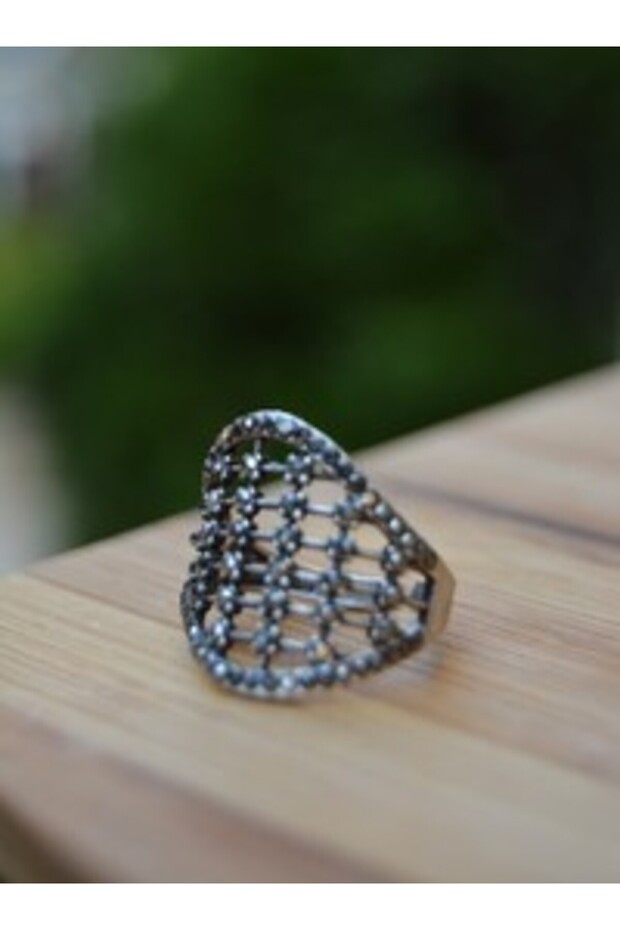 Zircon Stone Ring - Silver Color -