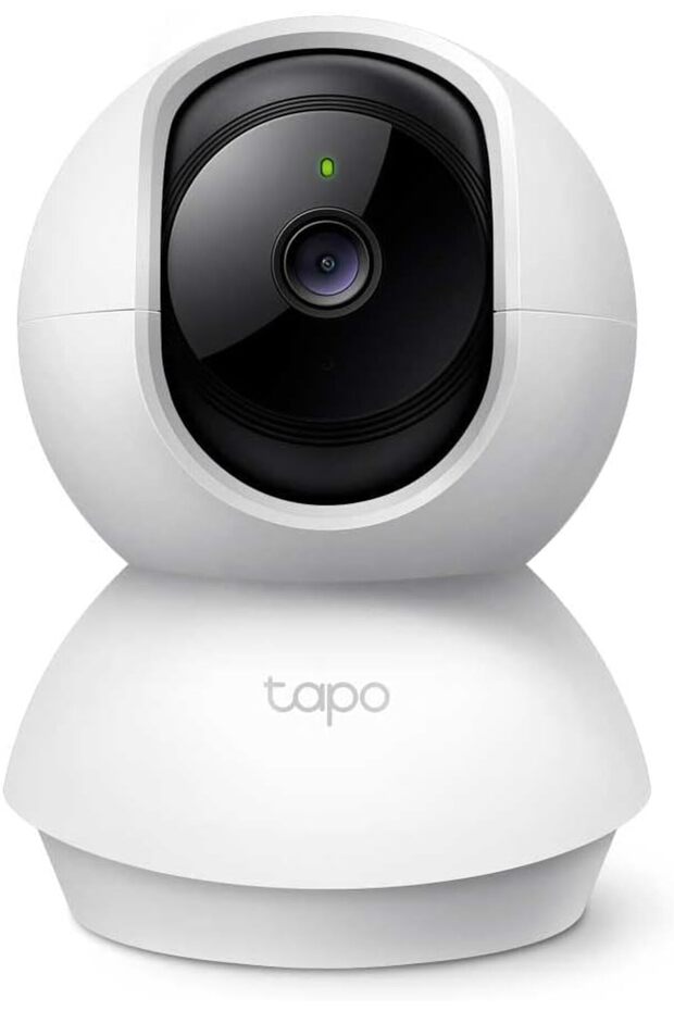 كاميرا أمان ذكية TP-Link TC70 قابلة للتحريك والإمالة، 360 درجة ° عروض دوارة، تعمل مع أليكسا وجوجل هوم