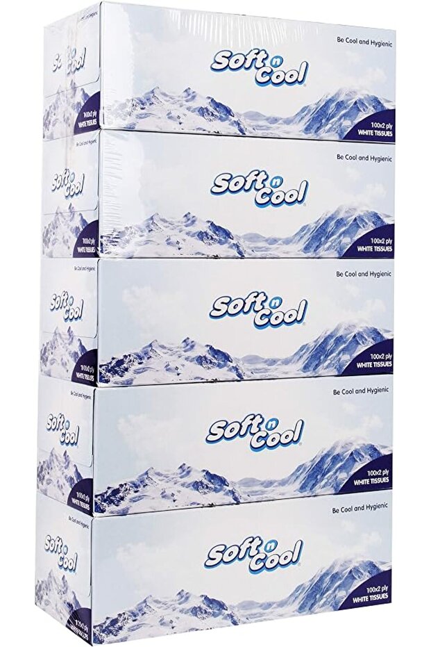 Ultra Soft & Strong Facial Tissues,5 Boxes -2 Ply