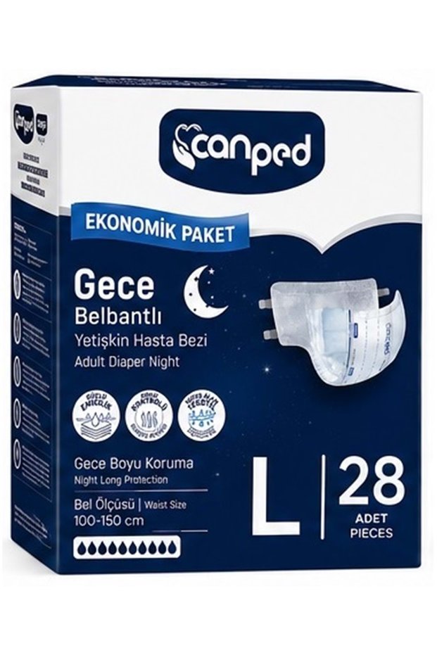 Adult Diapers with Waist Band Night Night L - Large - Large 28 Pieces