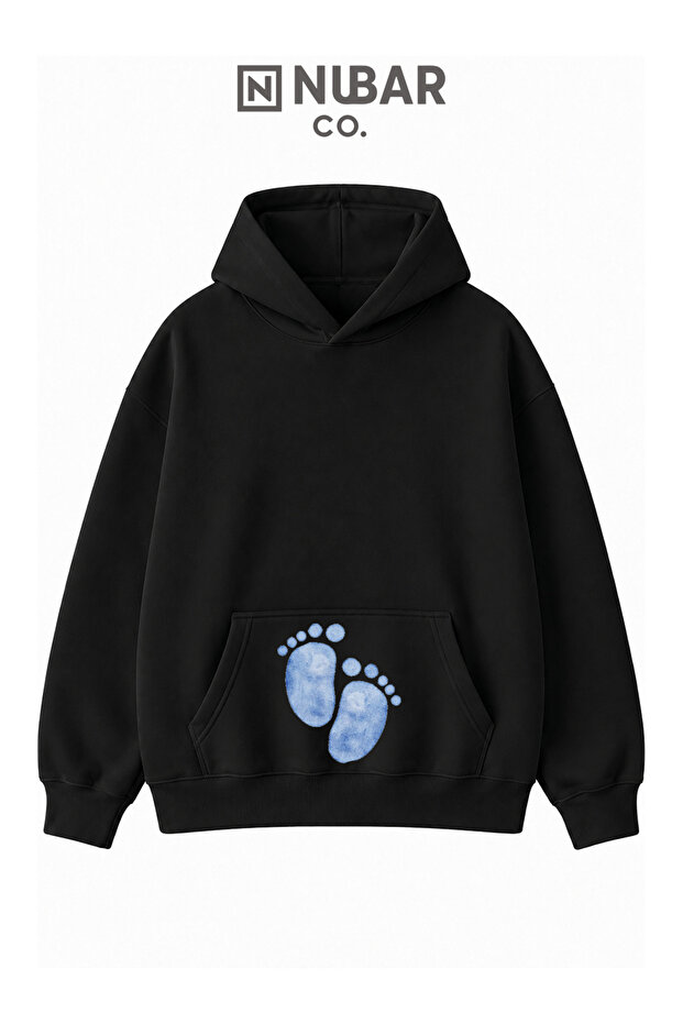 Strong Mom-To-Be Baby Pregnant Designed 3-Thread Cotton Maternity Sweatshirt