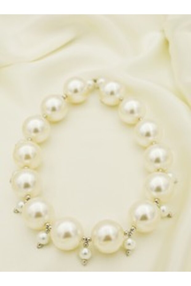 Giant Pearl Design Necklace - White -