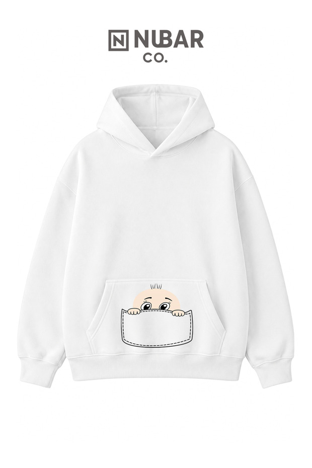 Strong Mom-To-Be Baby Pregnant Designed 3-Thread Cotton Maternity Sweatshirt