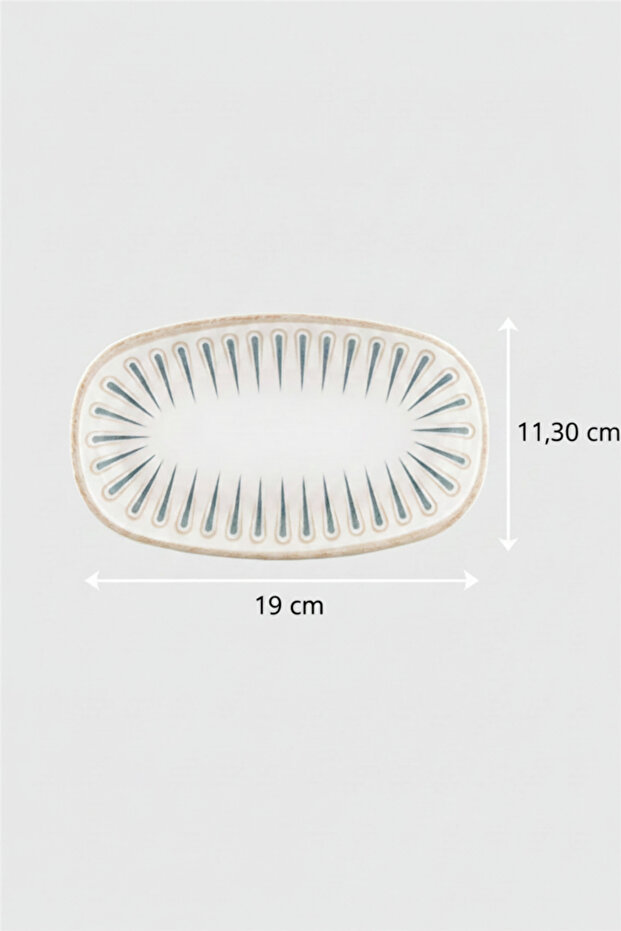 Valencia Oval Kayık Tabak 19cm Digital Sierra