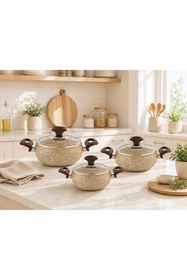 Creamy 6 Piece Casserole Midi Set