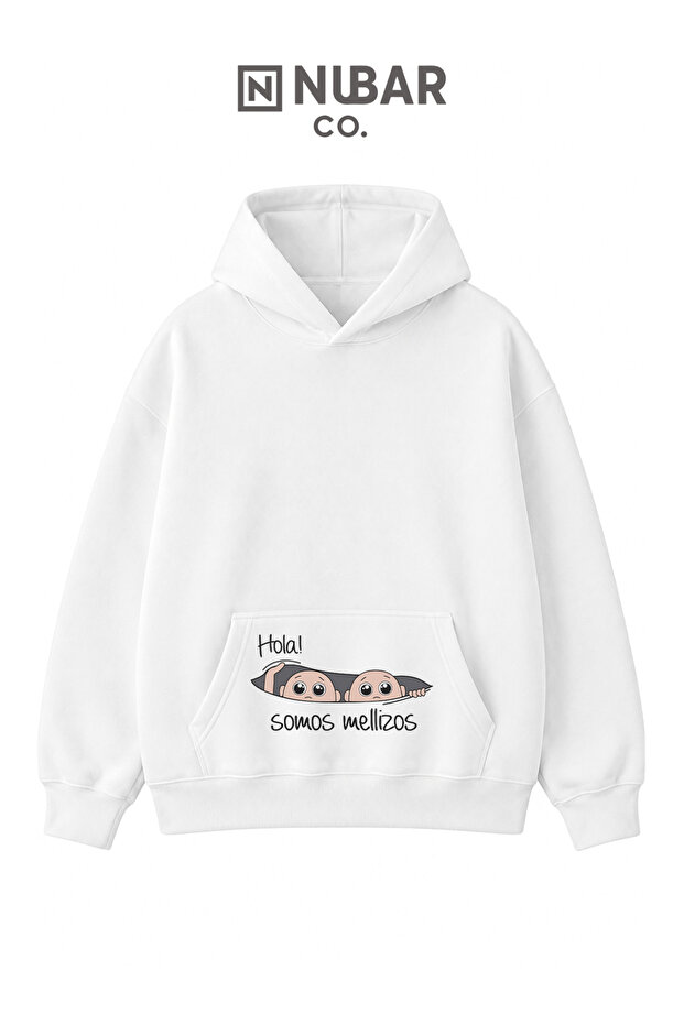 Strong Mom-To-Be Baby Pregnant Designed 3-Thread Cotton Maternity Sweatshirt