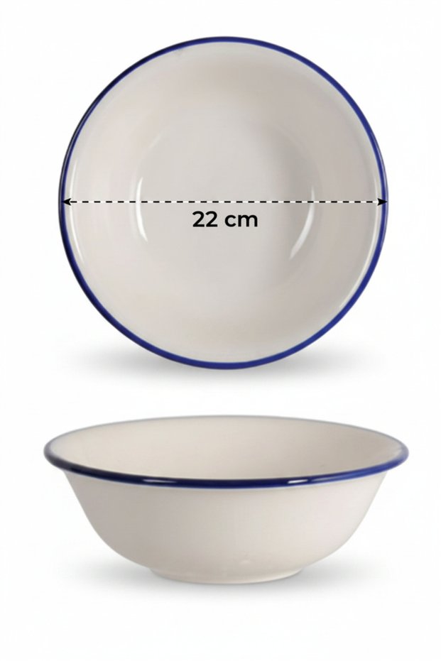 Valencia Salad Bowl 22cm Rim Navy Blue