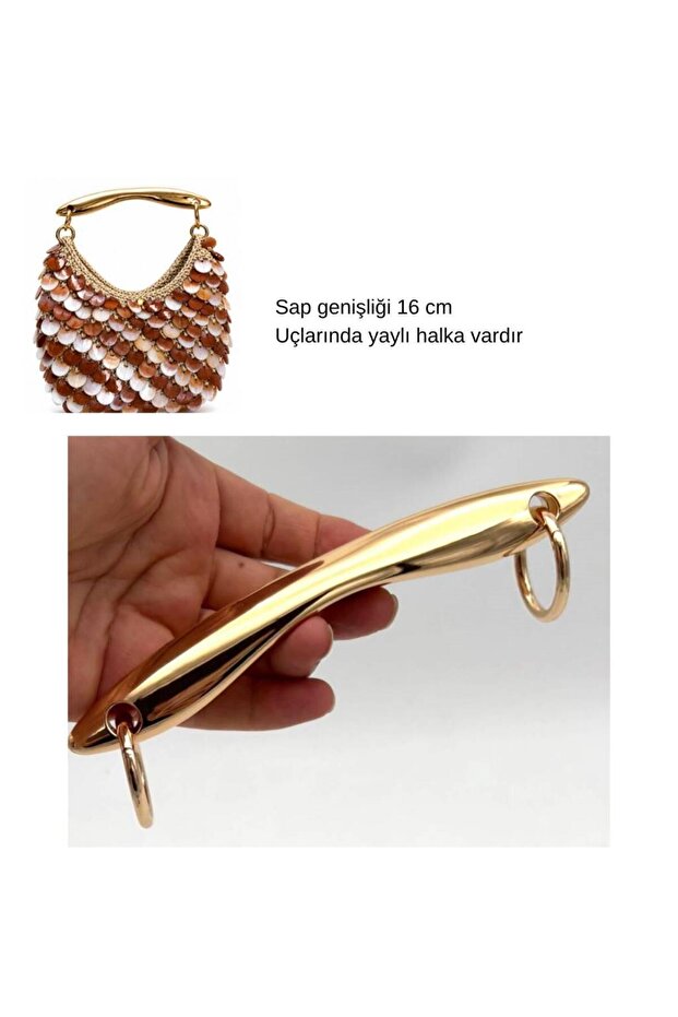 16 cm Fish Model Bag Handle Golden Color