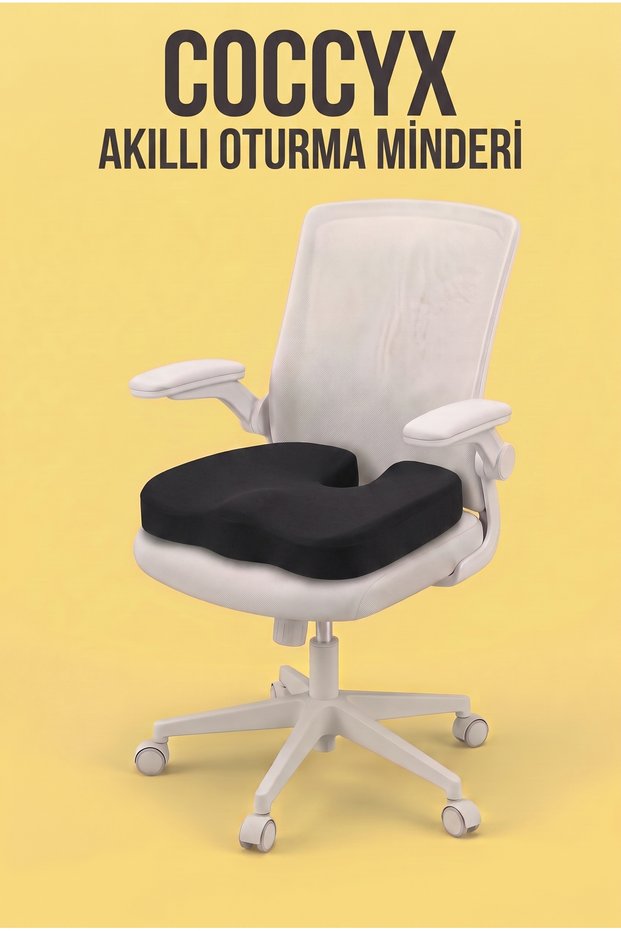 Orthopedic Coccyx Cushion High Density Visco Sitting Cushion for Tailbone 44X36X9Cm Dvm-13S