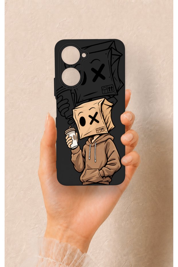 Vivo Y18 Compatible Coffee Break Patterned Silicone Case