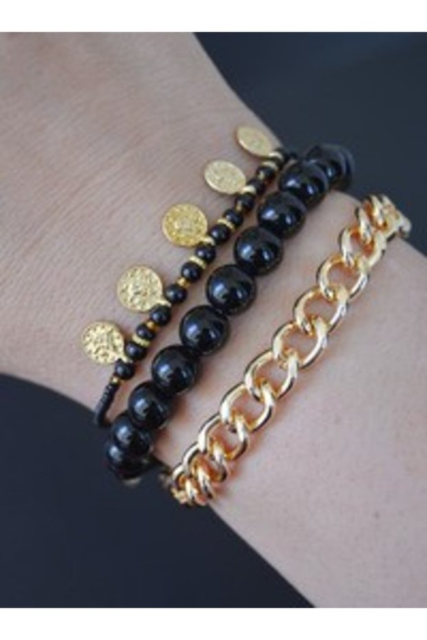 Onyx Bracelet Set - Multi-Colored -