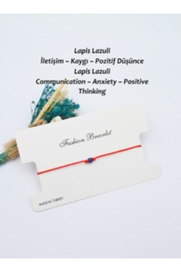 Lapis Natural Stone Bracelet - Red -