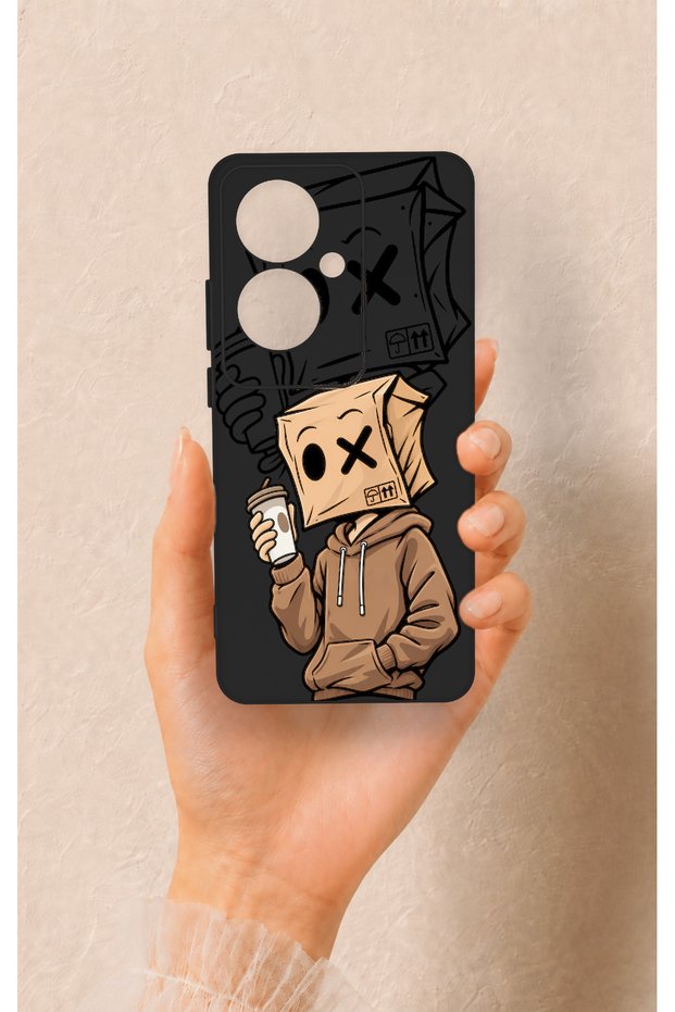 Oppo Reno 11F Compatible Coffee Break Patterned Silicone Case