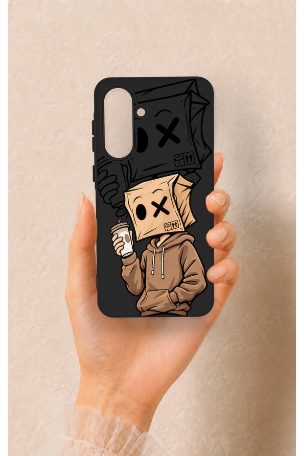 Samsung A56 Compatible Coffee Break Patterned Silicone Case